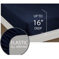 thumbnail image 5 of Swift Home Luxury Bedding Collection, Ultra-Soft Brushed Microfiber 6-Piece Bed Sheet Sets, Extremely Durable - Easy Fit - Wrinkle Resistant - (Includes 2 Bonus Pillowcases), Queen, Navy Navy Queen, 5 of 7