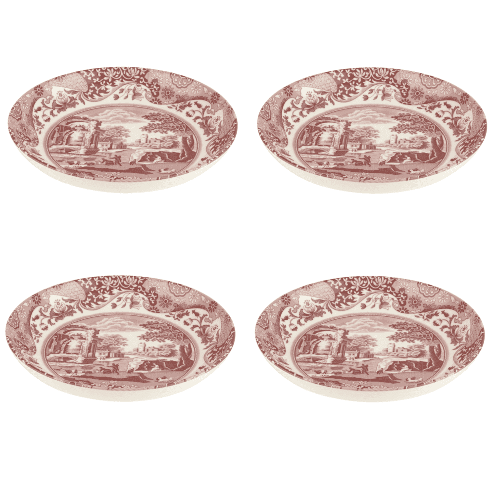 SPODE CRANBERRY ITALIAN 4x Cereal Bowls 6.5 Inches NEW 