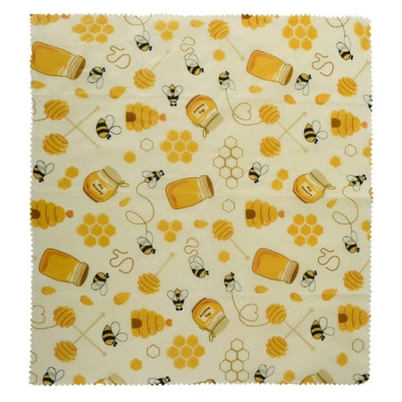 

Fusipu 3Pcs/Set Fresh Food Cotton Reusable Delicate Eco-friendly Printed Pattern Beewax Cover Cloth for Home