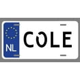 thumbnail image 1 of Cole Name Euro Style License Plate Tag Vanity Novelty Metal | UV Printed Metal | 6-Inches By 12-Inches | Car Truck RV Trailer Wall Shop Man Cave | NP1027, 1 of 1