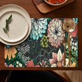 thumbnail image 4 of Pioneer Flower Floral Print Pattern Summer Placemats Table Placemats Set Of 6-Linen Kitchen Washable Placemats Table Mats 12x18 Inch Non-Slip Heat Resistant, 4 of 5