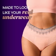 Always Discreet Boutique Incontinence Underwear, Maximum Protection, Size S/M, Rosy, 12 Ct