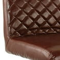 thumbnail image 6 of Elama 2 Piece Adjustable Tufted Faux Leather Bar Stool in Glossy Cherry with Chrome Base, 6 of 9
