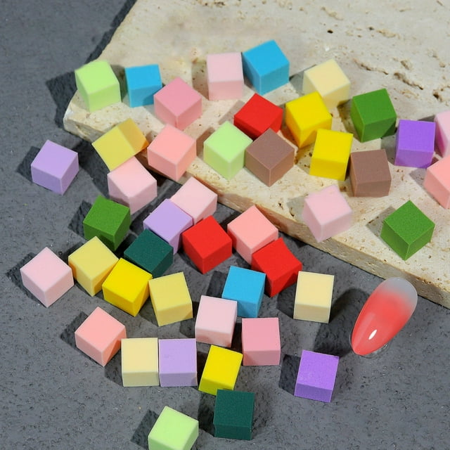 Mini Sponge Block Easy Glue Removal Colorful Makeup Blending Tool Sponge Block Women Beauty Accessories