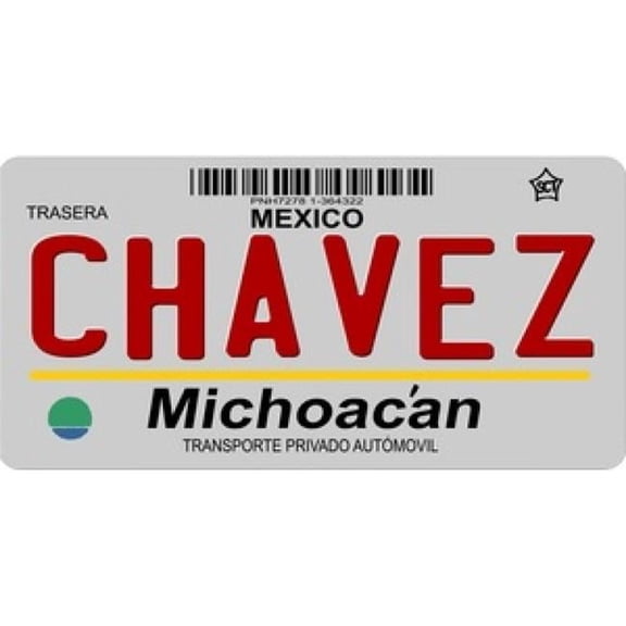 212 Main LPO900 Mexico Michoacan Photo License Plate