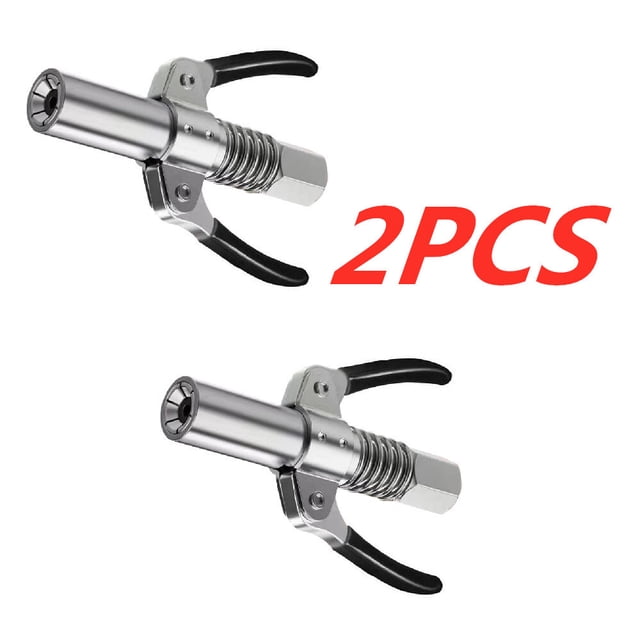 2pcs Quick Release Lock Oil Injection 10000PSI Grease Gun Coupler Double Handle