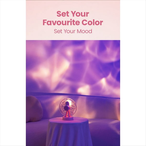 Lámpara con Forma de Noria y Altavoz con Sonido , Altavoz Bluetooth de Alta Fidelidad con Sonido Envolvente de 360°, Color
