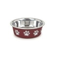thumbnail image 3 of Stainless Steel Dog Bowl Non Skid Bottom Fun Merlot Print Durable Dish 4 Sizes (X Large - 11 Cups), 3 of 5