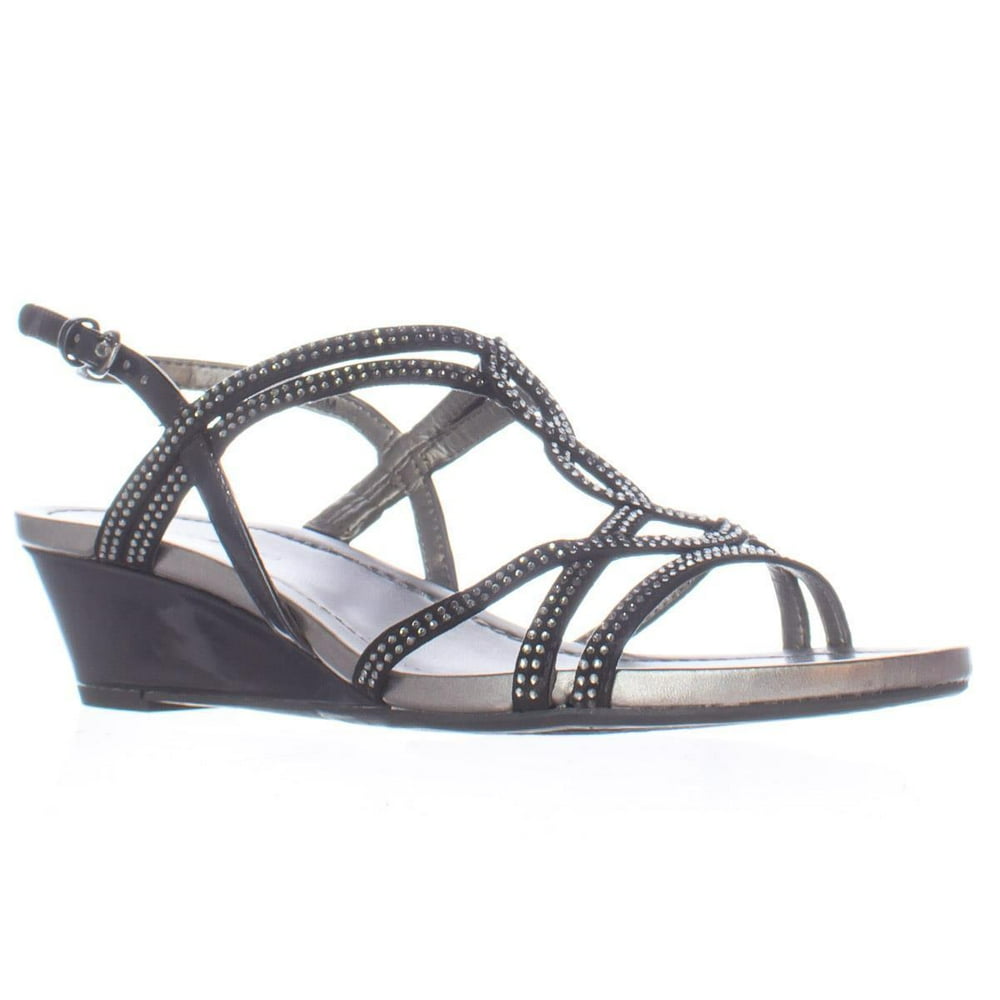 black dressy wedge heels
