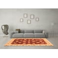 thumbnail image 3 of Ahgly Company Indoor Square Oriental Orange Traditional Area Rugs, 4' Square, 3 of 4