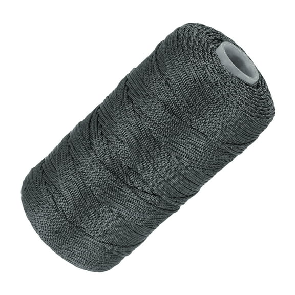 Uxcell Nylon String Cord 1.5mm x 218 Yards Macrame Rope Braided Thread Twine for Jewelry Making, Dark Grey