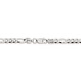 thumbnail image 3 of White Sterling Silver chain Figaro Flat 20 in 5.5 mm, 3 of 5