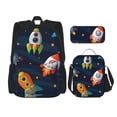 thumbnail image 1 of Easygdp Spaceships and Stars Mochila para Niños y Niñas con Set de Caja de Almuerzo y Estuche para Lápices 3 en 1, Mochila Escolar Estampada para Adolescentes, 1 of 7