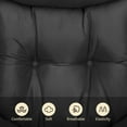 thumbnail image 6 of Pirecart Reading Chair, Accent Chair Oversized Comfy Lazy Chair, Modern Comfy Lounge Chair with Foldable Ottoman and Side Pocket for Living Room, Bedroom, Office, Black, 6 of 8