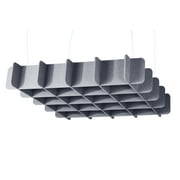 Lumeah Acoustic Cloud | Sound Proofing, Decorative Sound Dampening Hanging Installation | Stunning Adjustable Height Design Acoustic Panel Ceiling Fixture | 55” W x 55” L x 9” H