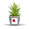 thumbnail image 1 of Corn  Red Flower Art Painting Simplicity Fake Pineapple Flower Pot Vase Mini Decor, 1 of 3