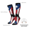 thumbnail image 5 of Women's Knee High Socks Puerto-Rico-Flag Vintage Outdoor Casual Tube Socks, 5 of 7