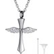 thumbnail image 1 of Collar de urna de reloj de arena para mujer y hombre, acero inoxidable/18 quilates, 1 of 5