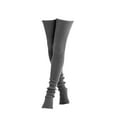 thumbnail image 5 of Knee High Stockings for Women Support for Nurses Thigh High Cozy Support Opaque Springs Compression Socks Dark Gray, 5 of 6