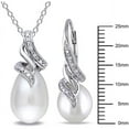 thumbnail image 5 of Everly Women's Cultured Pearl and Diamond Sterling Silver Jewelry Set, 5 of 7
