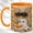 Orange, variant on Cozy Ghost Coffee Mug, Library Cat Mug, Ceramic 11 oz