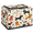 Multicolor 3, variant on ADECORIVY Patchwork Boho Red Floral Fabric Storage Bin with Lid, Foldable Storage Box Decorative Cube Organizer Basket for Closet Shelf Organizing Clothes