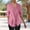 Pink, variant on Oplxuo 3/4 Sleeve Button Down Shirts for Women Dressy Casual V Neck Solid Shirts Loose Fit Spring Tops for Women