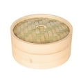 thumbnail image 2 of ACDANC Natural Bamboo Steamer Basket,Great for Asian Cooking,Dumplings,Vegetables,Fish - 7"es (18cm), 2 of 7