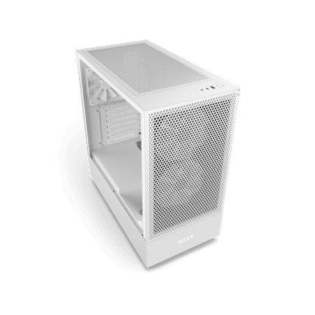 NZXT - H5 Flow RGB ATX Mid-Tower Case with RGB Fans - White