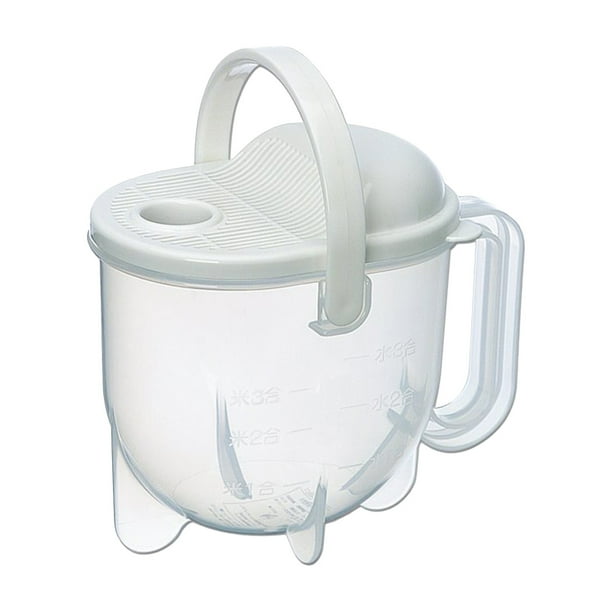 Colador de arroz portátil con asa para lavar arroz, frijoles, uvas, tomates pequeños. Colador de fregadero de cocina para cocineros caseros y amas de casa. Capacidad de 14 oz para recipientes