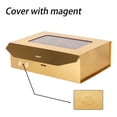 thumbnail image 6 of Gold Gift Box for Presents with Ribbon 10.8x7.5x3.5 Inches Clear Gift Box with Window Magnetic Closure Gift Boxes with Lids, 6 of 7