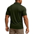 thumbnail image 4 of NY Threads Men's Polo Shirt Short Sleeves UPF 50+ Quick Dry Performance Tactical Pique Jersey Golf Shirt, Large, Army Green, 4 of 7