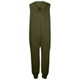 thumbnail image 5 of STARVNC Women Button Up Sleeveless Ankle-Tied Front Pocket Hooded Jumpsuit, 5 of 6