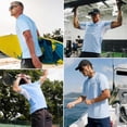 thumbnail image 6 of Weilanxin Swim Shirts Short Sleeve for Men Quick Dry Running UPF50+ Sun Protection Rash Guard Top LightBlue+White M, 6 of 8