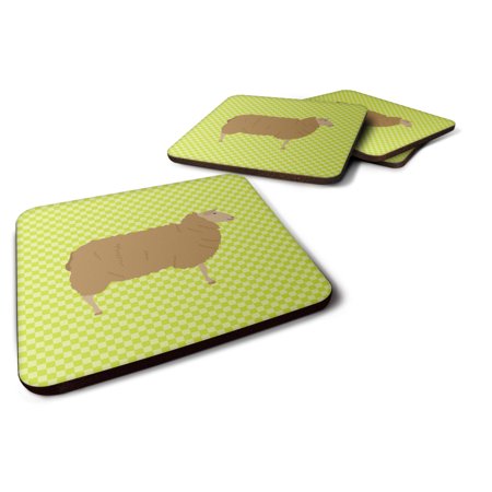 

Carolines Treasures BB7803FC East Friesian Sheep Green Foam Coaster Set of 4 3 1/2 x 3 1/2 multicolor