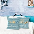 thumbnail image 2 of Coastal Throw Pillows,Coastal Pillow Covers,Nautical Beach Decorative Throw Pillow Cover,Nautical Pillows,Nautical Beach House Bed Room Decor 18 x 18 Inch Reversible Pillowcase (18x18 in, blue-1), 2 of 5