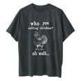 thumbnail image 4 of Njoeus Tops for Women Trendy Tshirts Shirts for Women Womens Who You Calling Chicken Oh Wait... T-Shirt Funny Letter Print Workout Shirts for Women Summer Rooster Graphic Tees Casual Tops Athletic Tee, 4 of 6