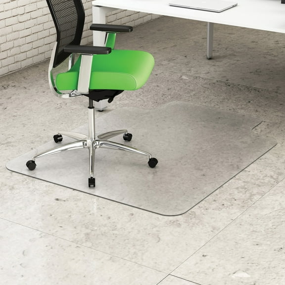 Deflecto Earth Source 45x53 Hard Floor Mat with Lip - Commercial, Carpet, Hard Floor - 53" Length x 45" Width x 0.10" Th