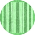 thumbnail image 1 of Ahgly Company Indoor Round Solid Emerald Green Modern Area Rugs, 7' Round, 1 of 4