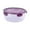 A001- Clear (Style A), variant on Round Kitchen Plastic Sealed Food Storage Bowl - Airtight Seal to Preserve Food Freshness, Transparent Body for Easy Viewing, Secure Purple Locking Clips - Home Kitchen Use, Meal Prep, Leftover Stora