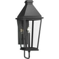 thumbnail image 3 of Progress Lighting Richmond Hill 1-Light Wall Lantern in Textured Black, Clear Glass Panels, Steel Material, 3 of 10