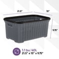 thumbnail image 2 of Superio 50L Knit Laundry Basket with Cut-Out Handles - Onyx Grey (2 Pack), 2 of 9