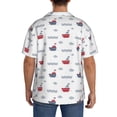 thumbnail image 3 of Yiaed Colored Sail Boats Print Mens Casual Wrinkle Free Shirts Short Sleeve Button Down Summer Stretch Dress Shirt-XX-Large, 3 of 5