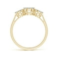 thumbnail image 2 of ANGARA Natural 0.26 Ct. Diamond Side Stone Ring in 14K Yellow Gold for Women (Ring Size: 3.5), 2 of 9