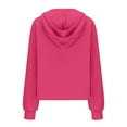 thumbnail image 7 of Elainilye Fashion Christmas Half Zip Sweatshirts Cropped Thumb Sleeve Hoodies Fleece Pullover Top Sweatshirts Fall Outfits,Pink, 7 of 7
