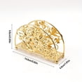 thumbnail image 3 of 1pc, Tissue Dispenser, Fan-shaped Hollow Design Napkin Holder, Metal Napkin Rack For Kitchen Countertop, Dining Table, Table Decoration, Ramadan Decorative Tissue Dispenser, Home Decoration, 3 of 7