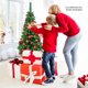 thumbnail image 4 of Costway 135 cm Árbol de Navidad Artificial Abeto de Bisagra Iluminado con 226 Ramas con 150 Luces Led Coloreadas Base Plegable de Metal, 4 of 7