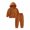 Brown, variant on Zwiiyzr 1-7 Years Boys Girls 2Pcs Jogger Outfits Set Fleece Hooded Pullover   Sweatpants Athletic Sweatsuits Fall Winter Clothes Beige