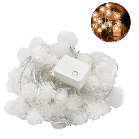 PuSpu Christmas Decoration Led Light Dandelions Ball Light String Bedroom Outdoor Solar Wedding Star Net Red Small Colored Lights