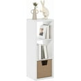 thumbnail image 2 of Cubicle Book Shelf  Vertical Thick Frame Bookshelf  Horizontally & Vertically Reversible Bookcase with Open Back  x x for Living Room  Bedroom  Home Office, 2 of 6